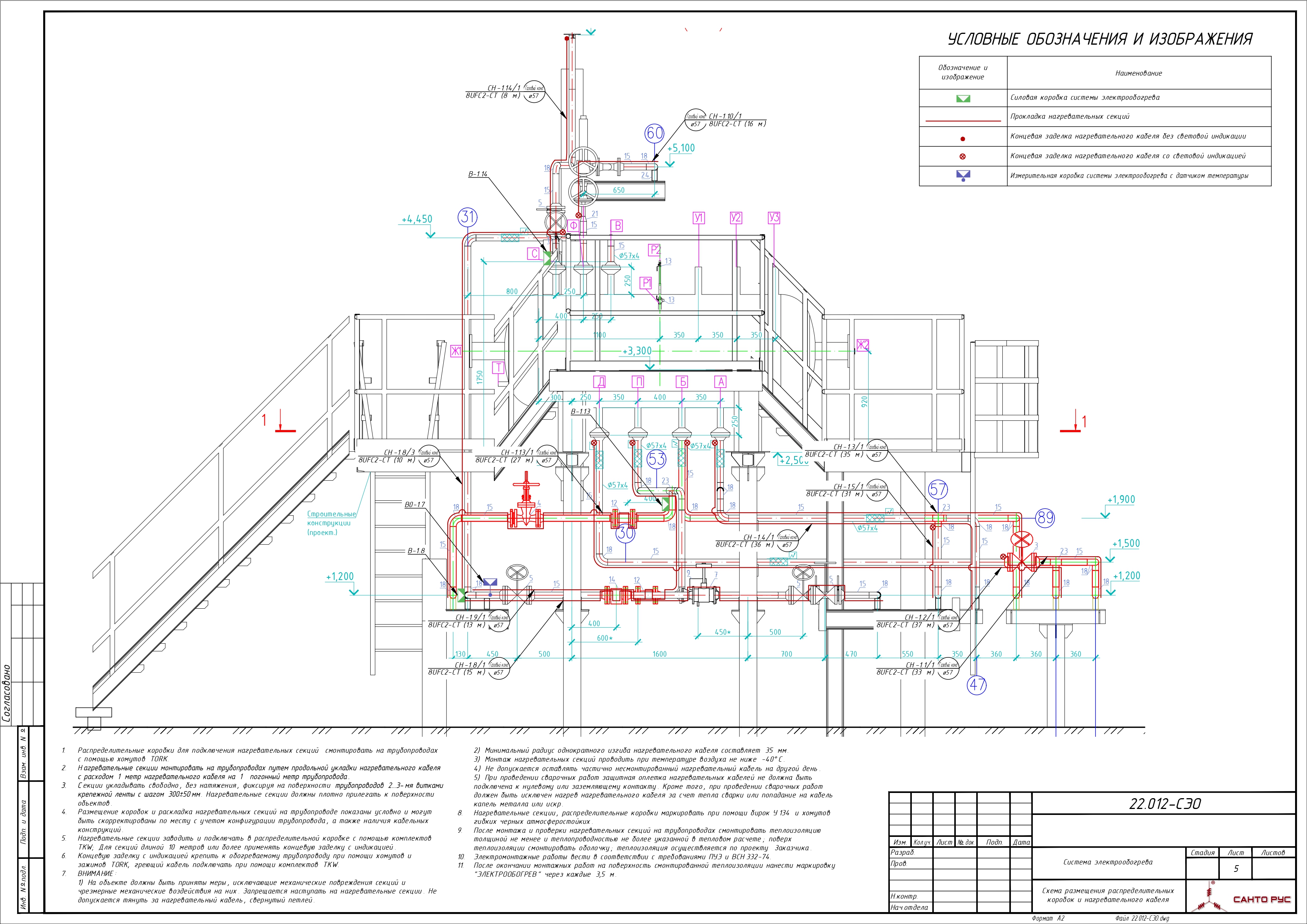 Система электрообогрева трубопроводов